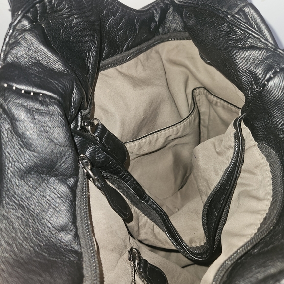 Angel Kiss Black Shiny LEATHER Women's Bag/Cossbody - Picture 6 of 9